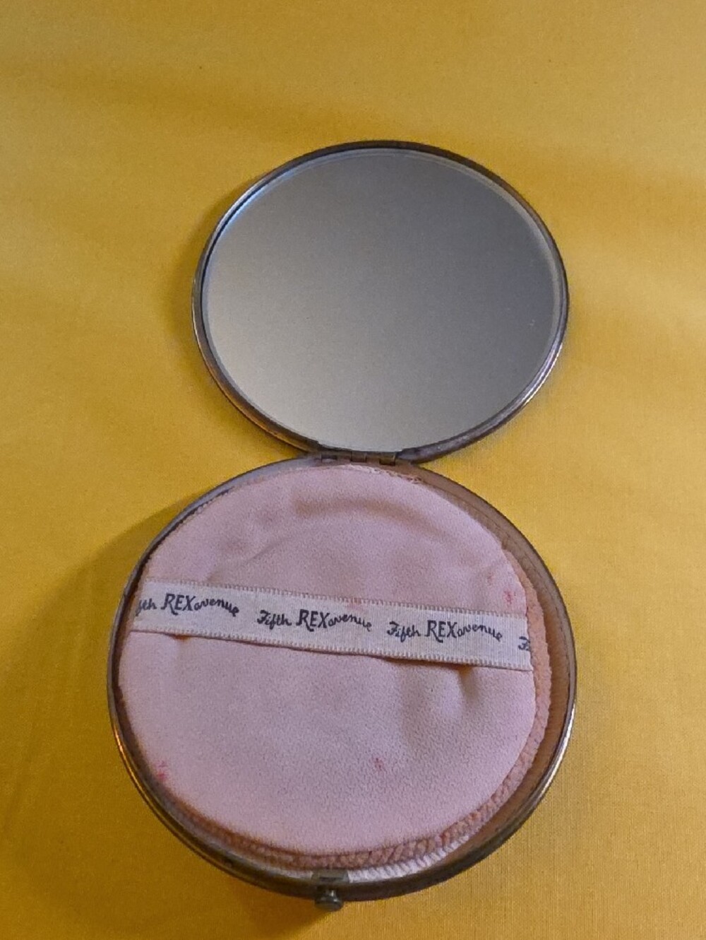 Vintage Rex Fifth Avenue Blue Gold Flapjack Powder Compact Mirror 1940s - Picture 4 of 12
